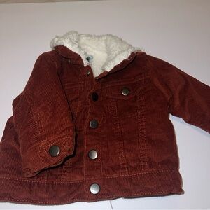 Little Lad Sherpa-Lined Corduroy Jacket Baby Infant 3/6M Rust Shacket Outdoor